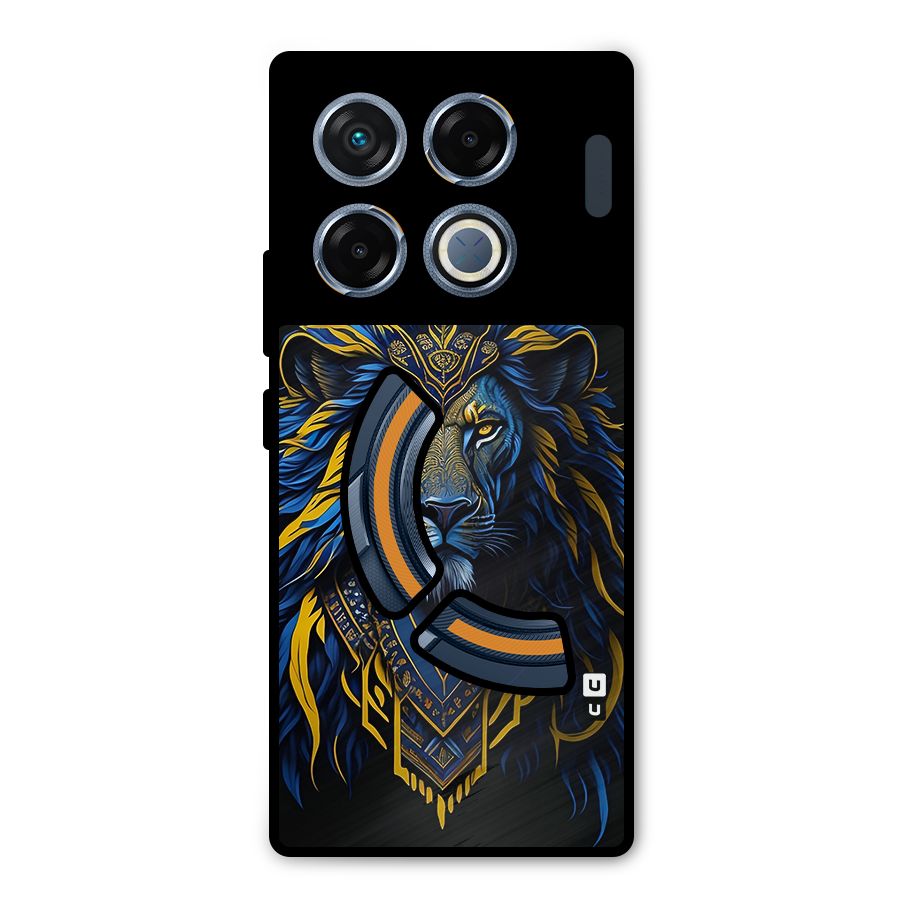 Premium Lion Abstract Portrait Art Metal Back Case for Infinix GT 20 Pro