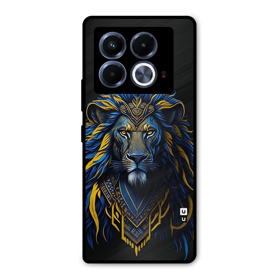 Premium Lion Abstract Portrait Art Metal Back Case for Infinix Note 40 5G