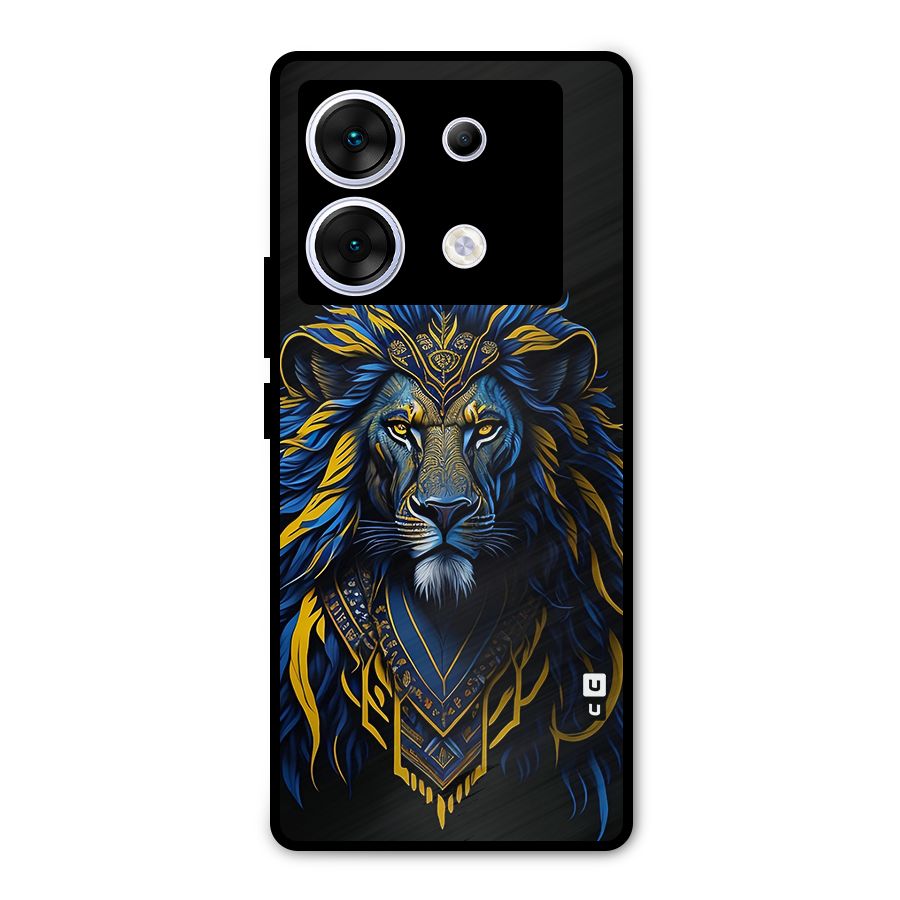 Premium Lion Abstract Portrait Art Metal Back Case for Infinix Zero 30 5G