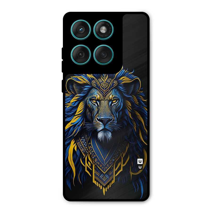 Premium Lion Abstract Portrait Art Metal Back Case for Motorola Edge 60