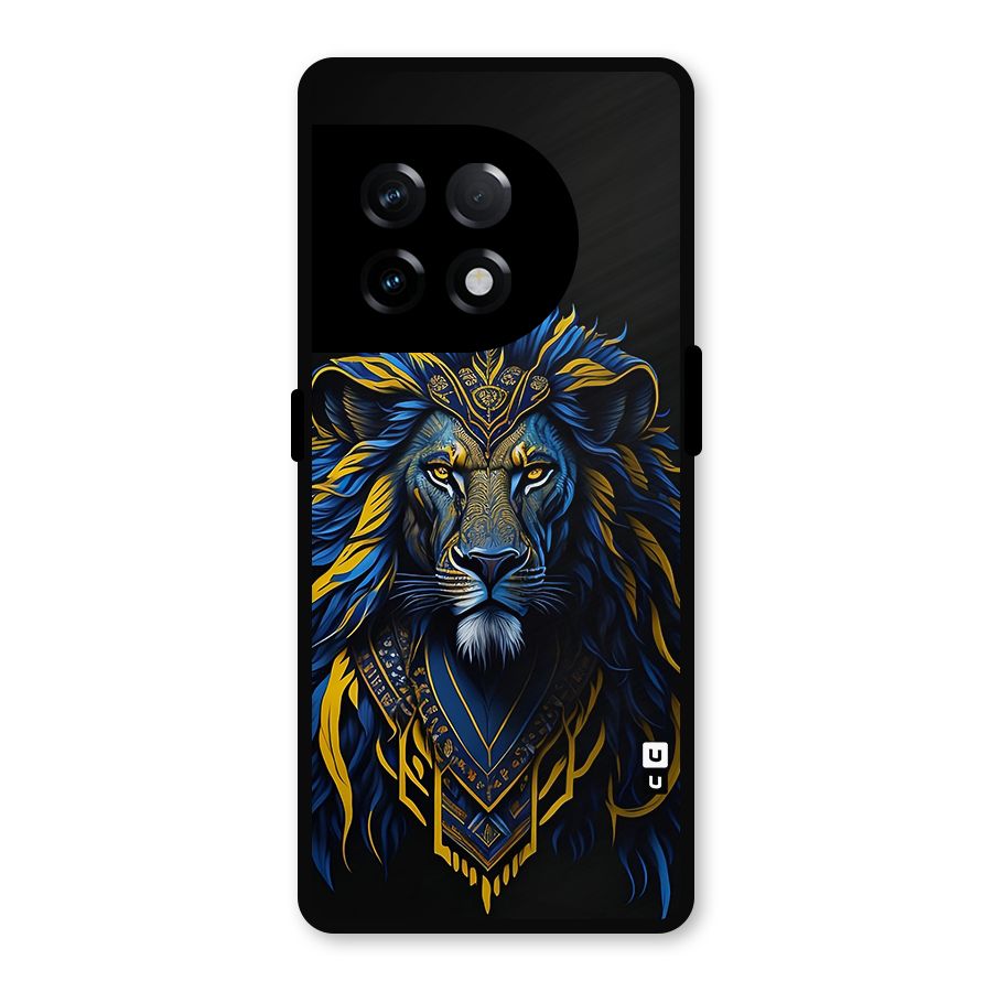 Premium Lion Abstract Portrait Art Metal Back Case for OnePlus 11R
