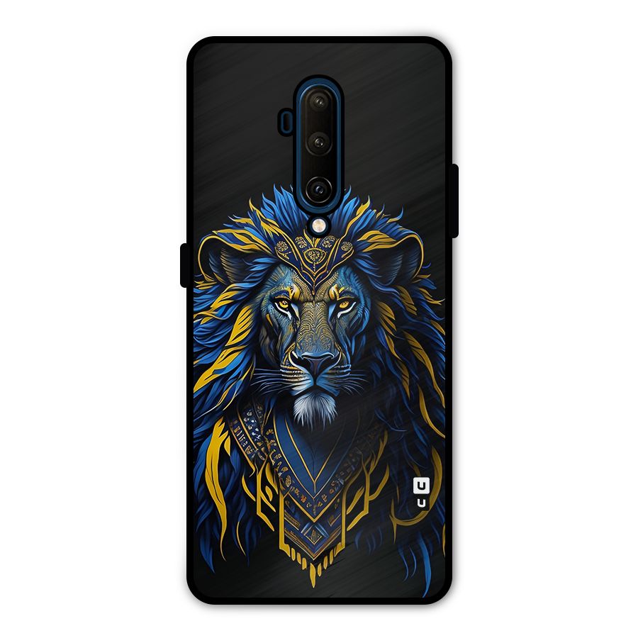 Premium Lion Abstract Portrait Art Metal Back Case for OnePlus 7T Pro