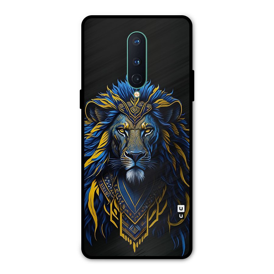 Premium Lion Abstract Portrait Art Metal Back Case for OnePlus 8