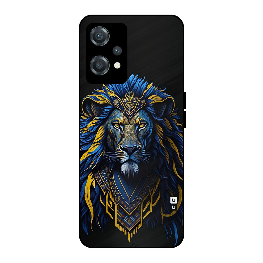 Premium Lion Abstract Portrait Art Metal Back Case for OnePlus Nord CE 2 Lite 5G
