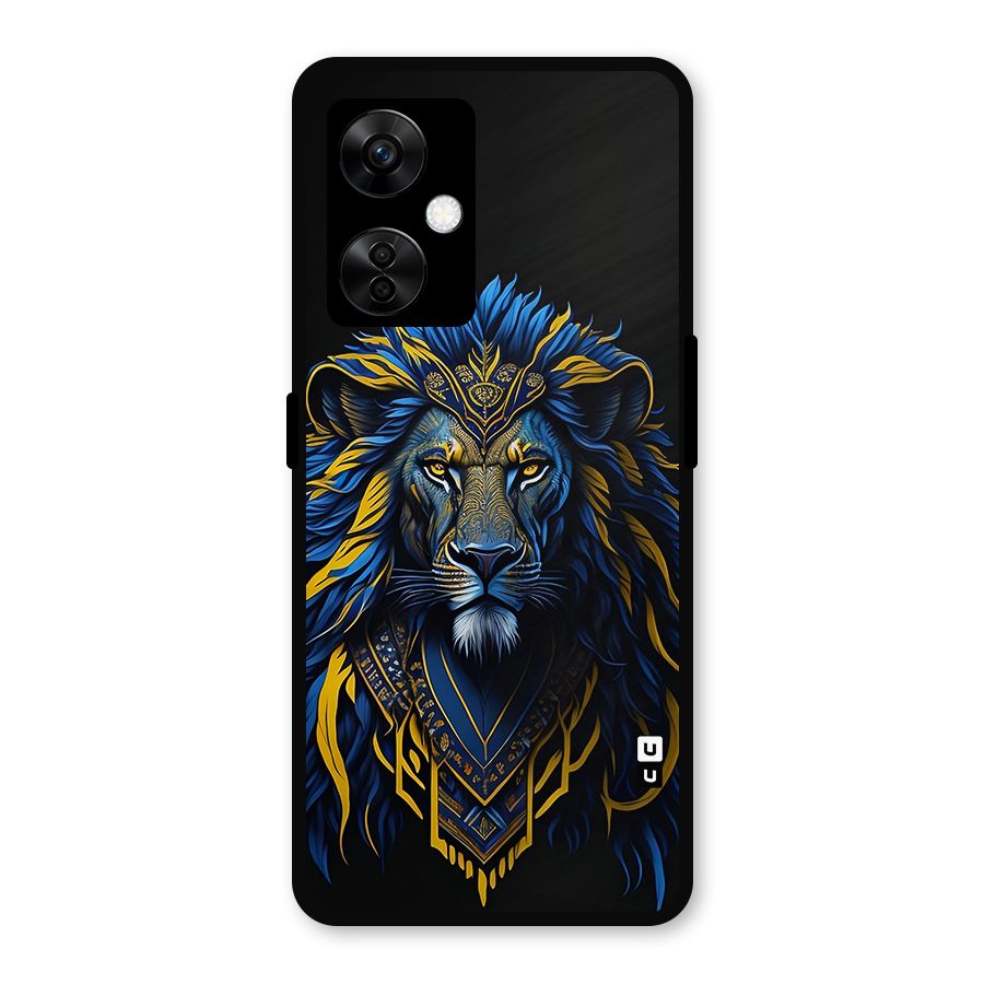 Premium Lion Abstract Portrait Art Metal Back Case for OnePlus Nord CE 3 Lite