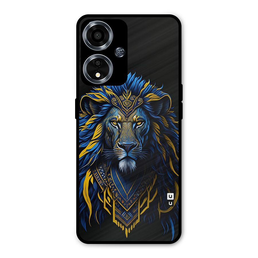 Premium Lion Abstract Portrait Art Metal Back Case for Oppo A59