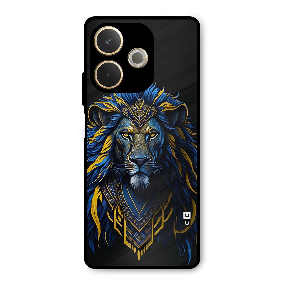 Premium Lion Abstract Portrait Art Metal Back Case for Oppo A5 Pro
