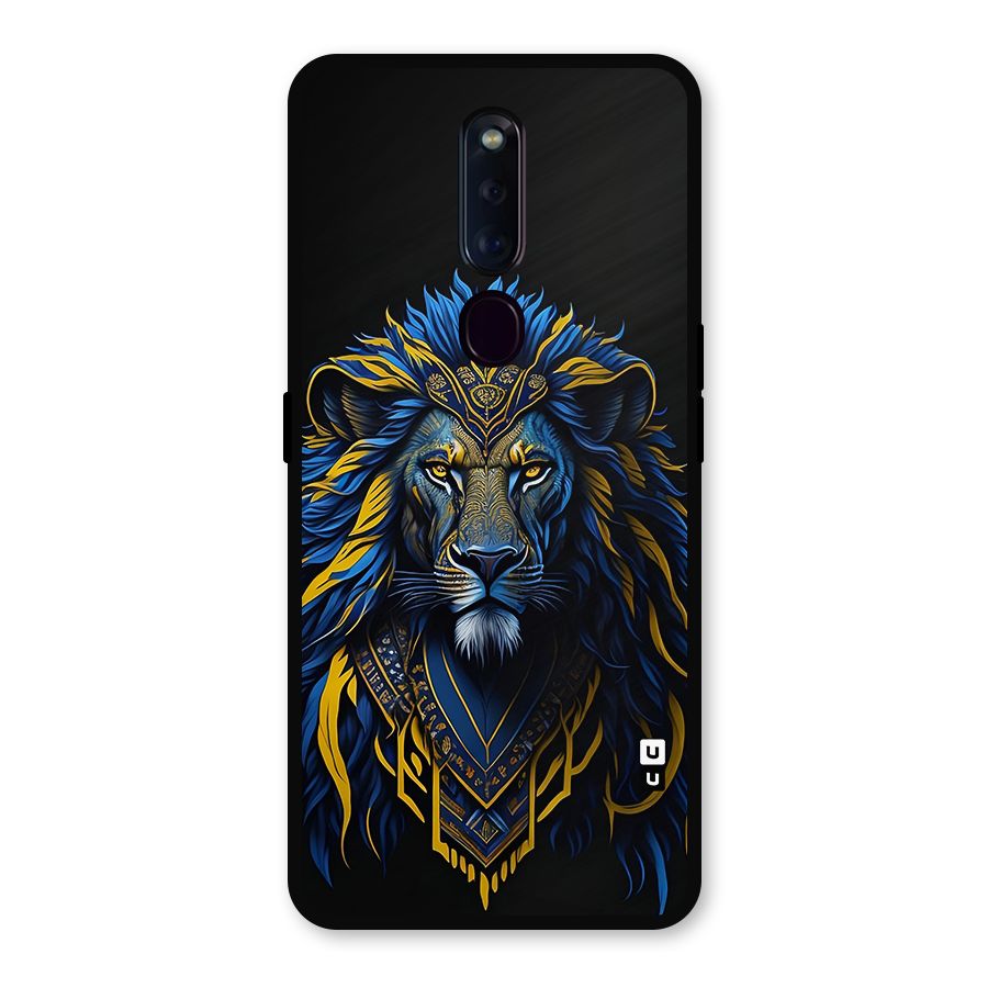 Premium Lion Abstract Portrait Art Metal Back Case for Oppo F11 Pro
