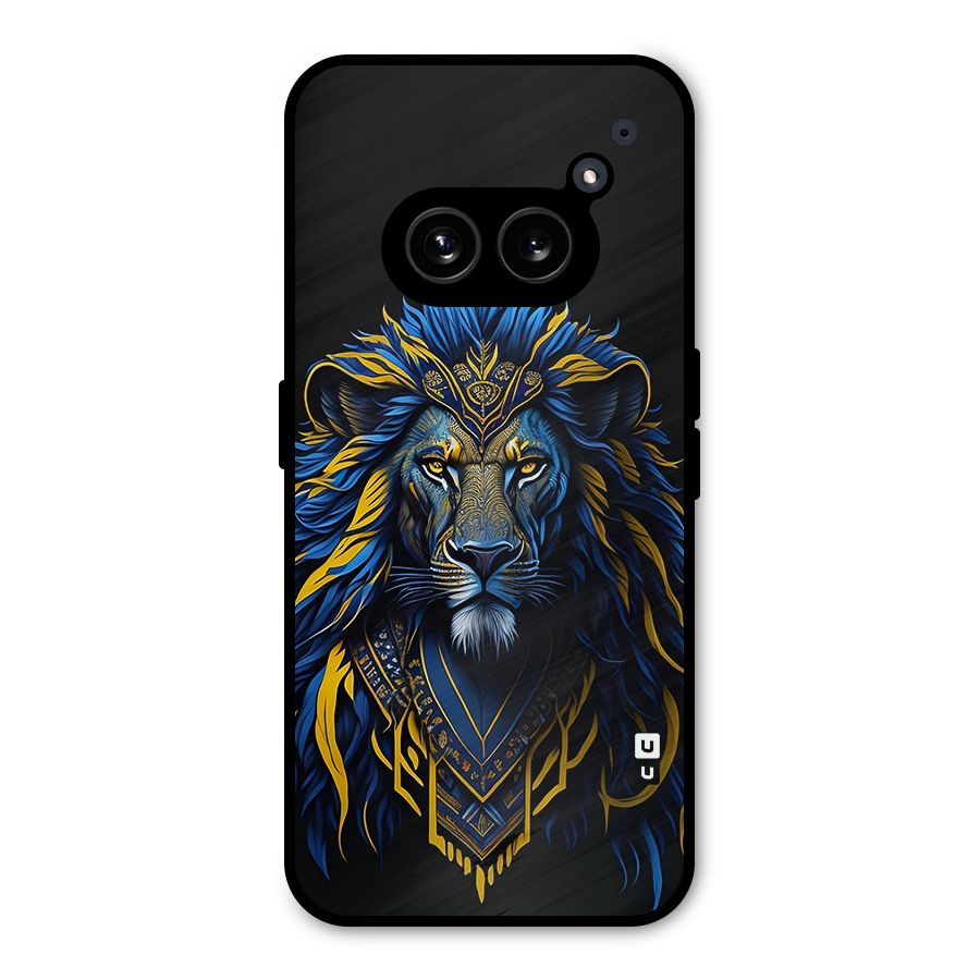 Premium Lion Abstract Portrait Art Metal Back Case for Nothing Phone 2a