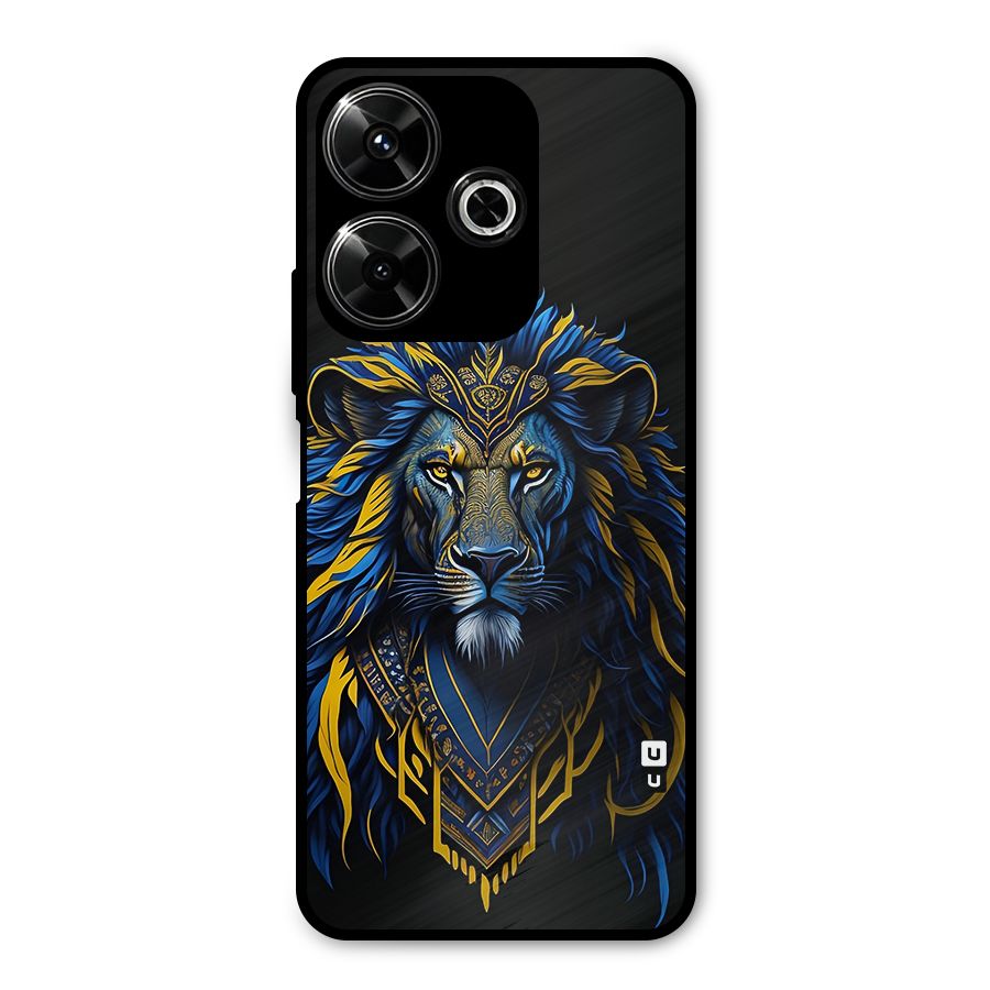 Premium Lion Abstract Portrait Art Metal Back Case for Poco M6 Plus