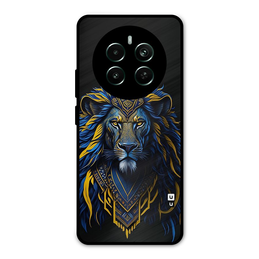 Premium Lion Abstract Portrait Art Metal Back Case for Realme 12 Pro Plus