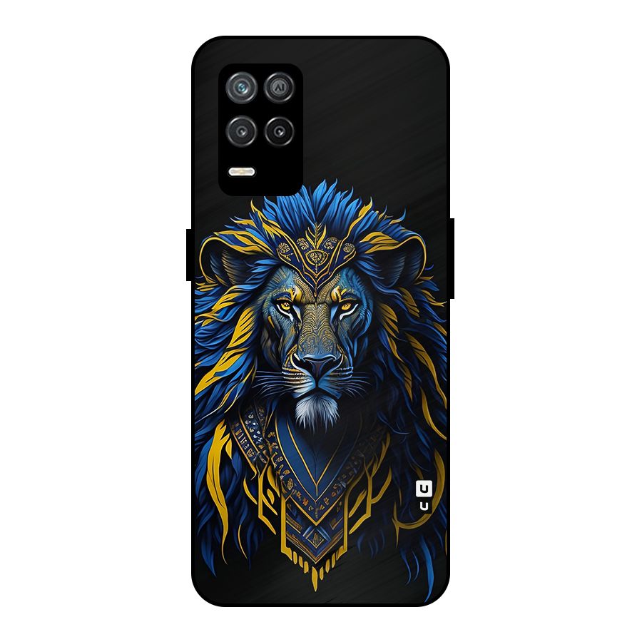 Premium Lion Abstract Portrait Art Metal Back Case for Realme 8 5G