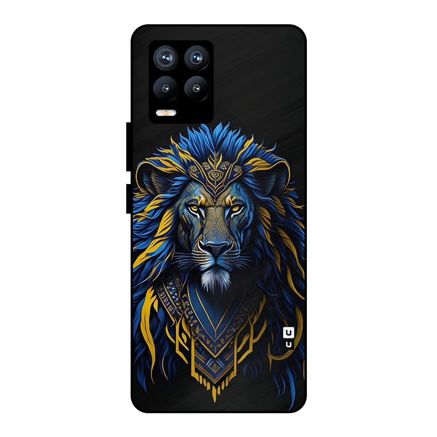 Premium Lion Abstract Portrait Art Metal Back Case for Realme 8 Pro
