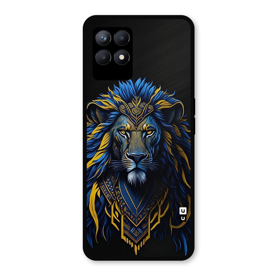 Premium Lion Abstract Portrait Art Metal Back Case for Realme 8i