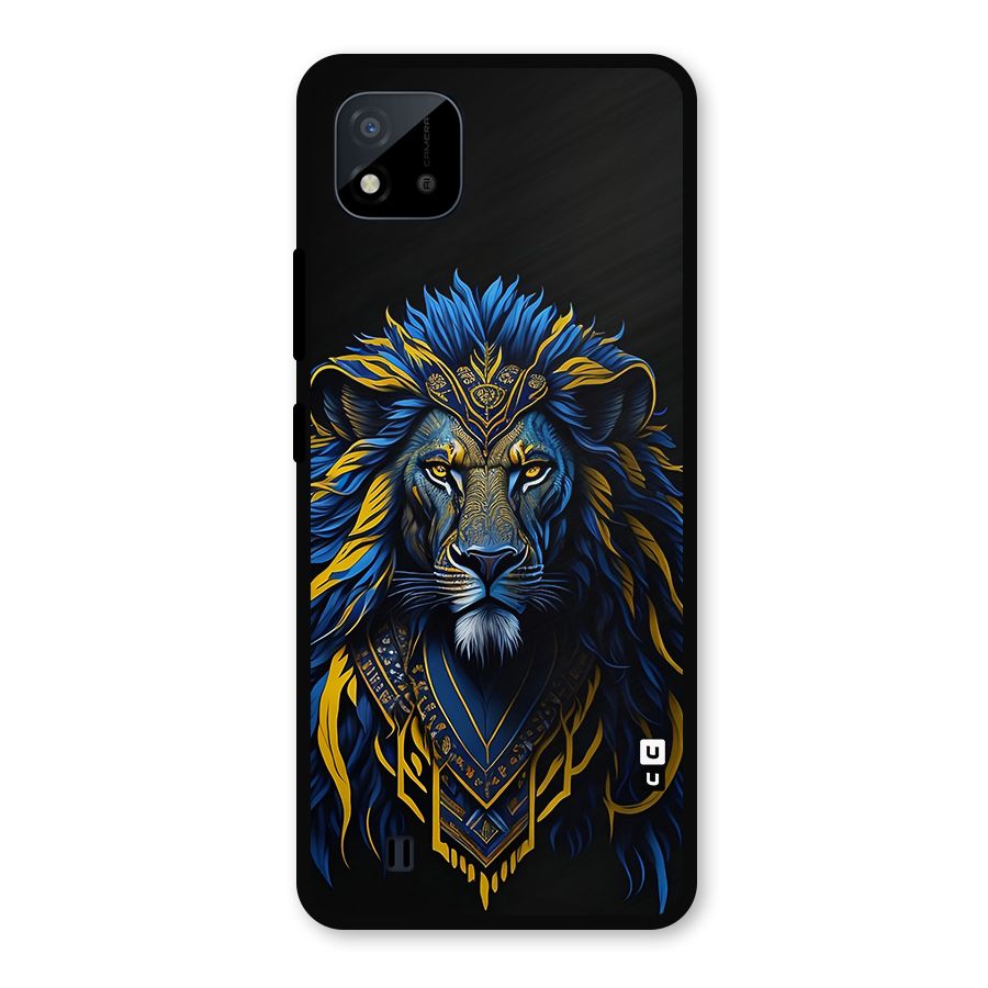 Premium Lion Abstract Portrait Art Metal Back Case for Realme C11 2021