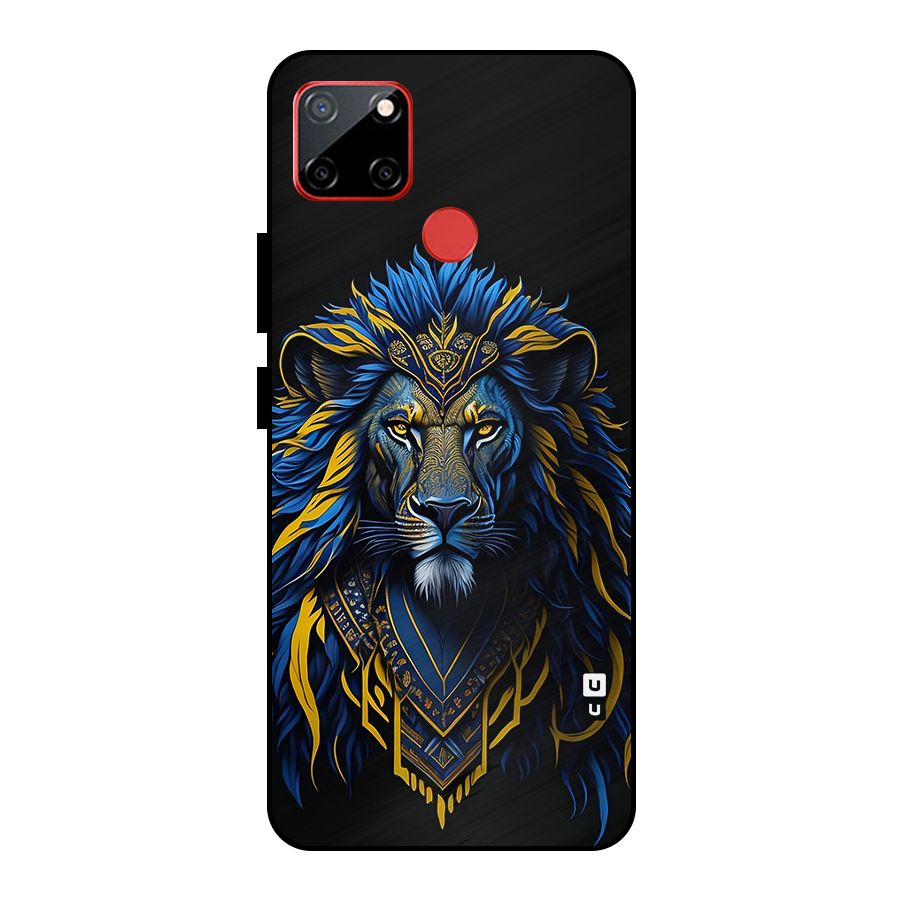 Premium Lion Abstract Portrait Art Metal Back Case for Realme C12