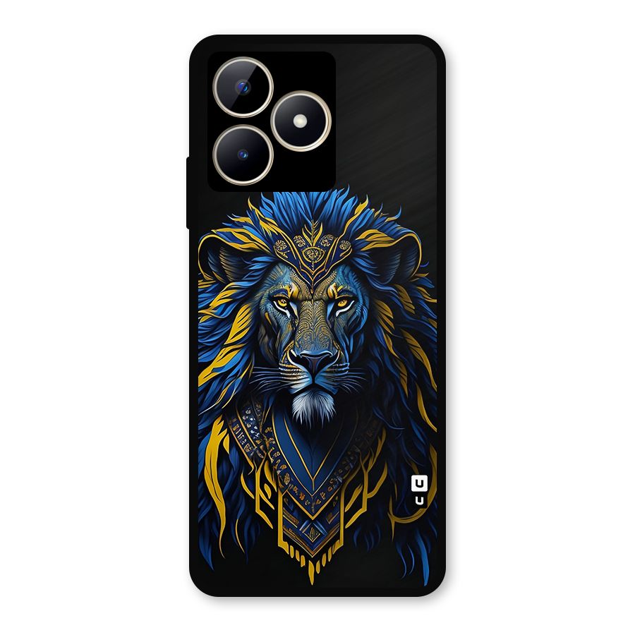 Premium Lion Abstract Portrait Art Metal Back Case for Realme C53