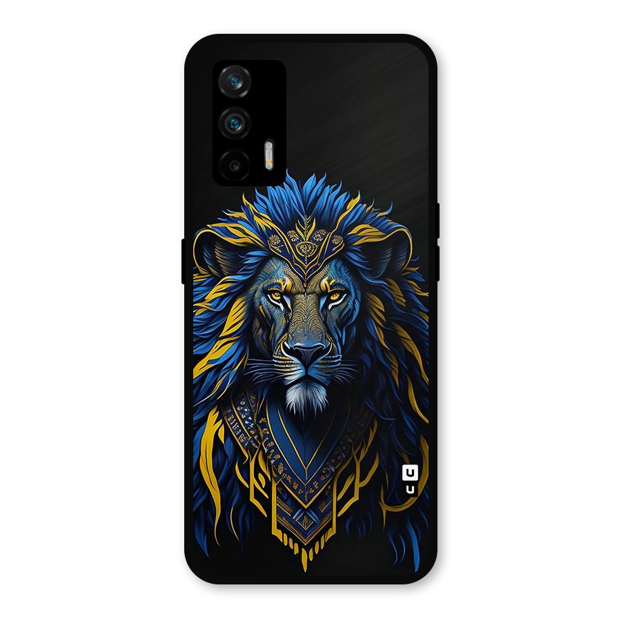 Premium Lion Abstract Portrait Art Metal Back Case for Realme GT 5G