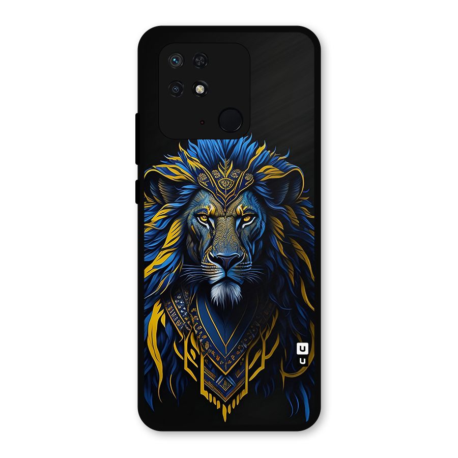 Premium Lion Abstract Portrait Art Metal Back Case for Redmi 10 Power