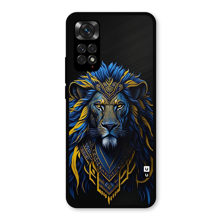 Premium Lion Abstract Portrait Art Metal Back Case for Redmi Note 11s