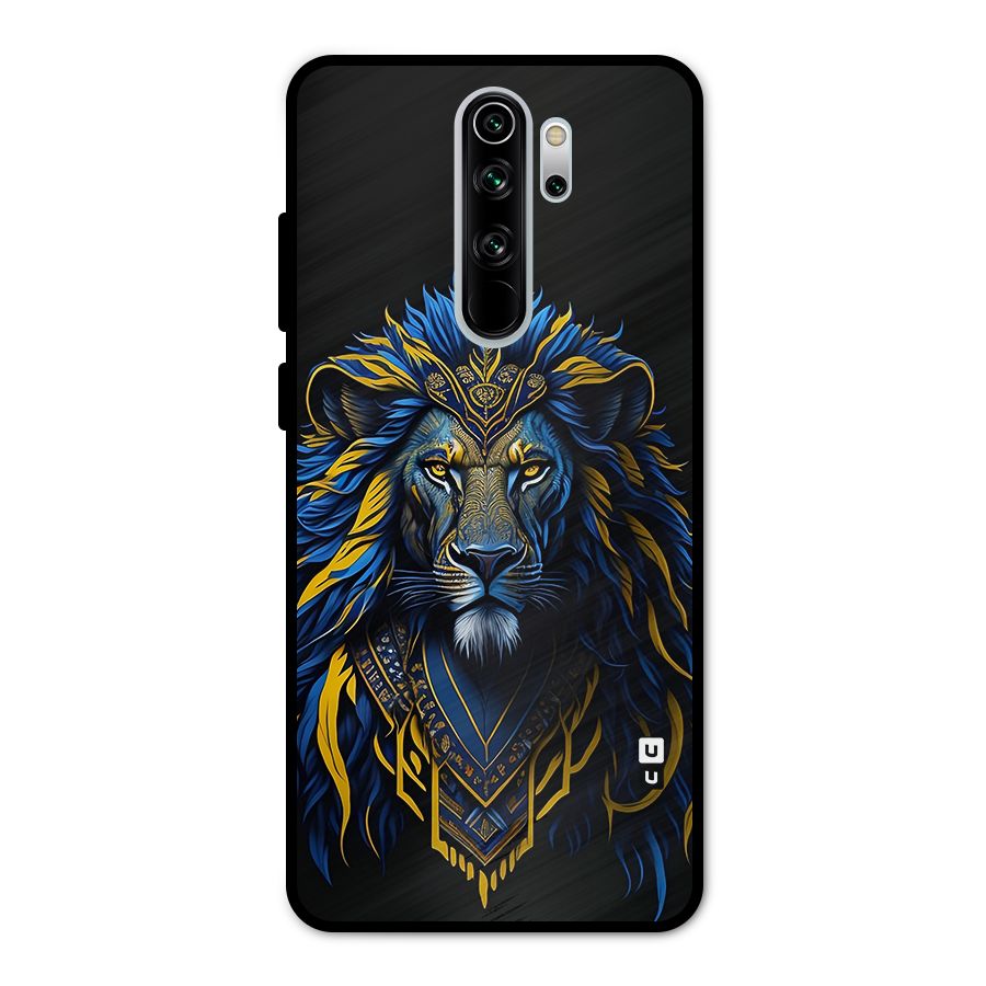 Premium Lion Abstract Portrait Art Metal Back Case for Redmi Note 8 Pro
