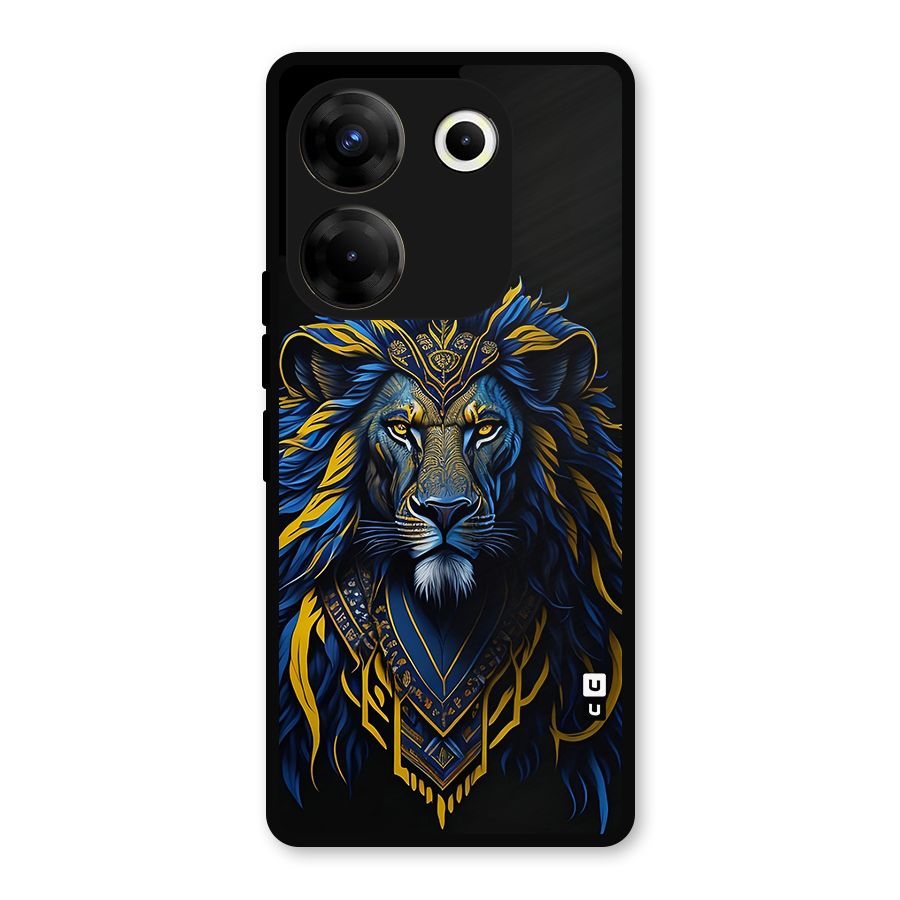 Premium Lion Abstract Portrait Art Metal Back Case for Tecno Camon 20