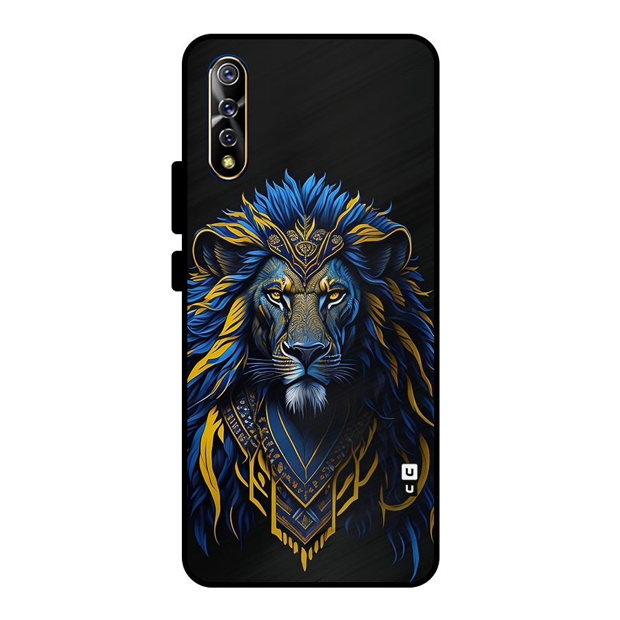 Premium Lion Abstract Portrait Art Metal Back Case for Vivo S1