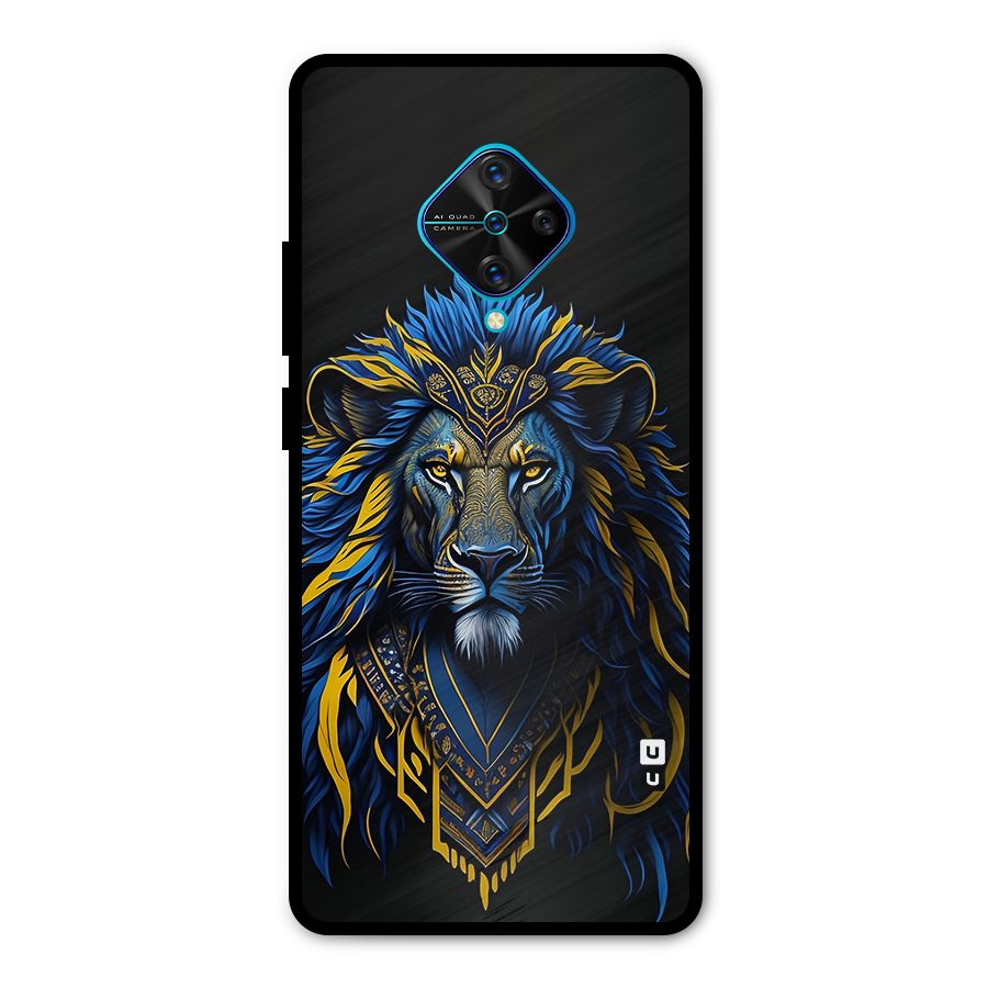 Premium Lion Abstract Portrait Art Metal Back Case for Vivo S1 Pro