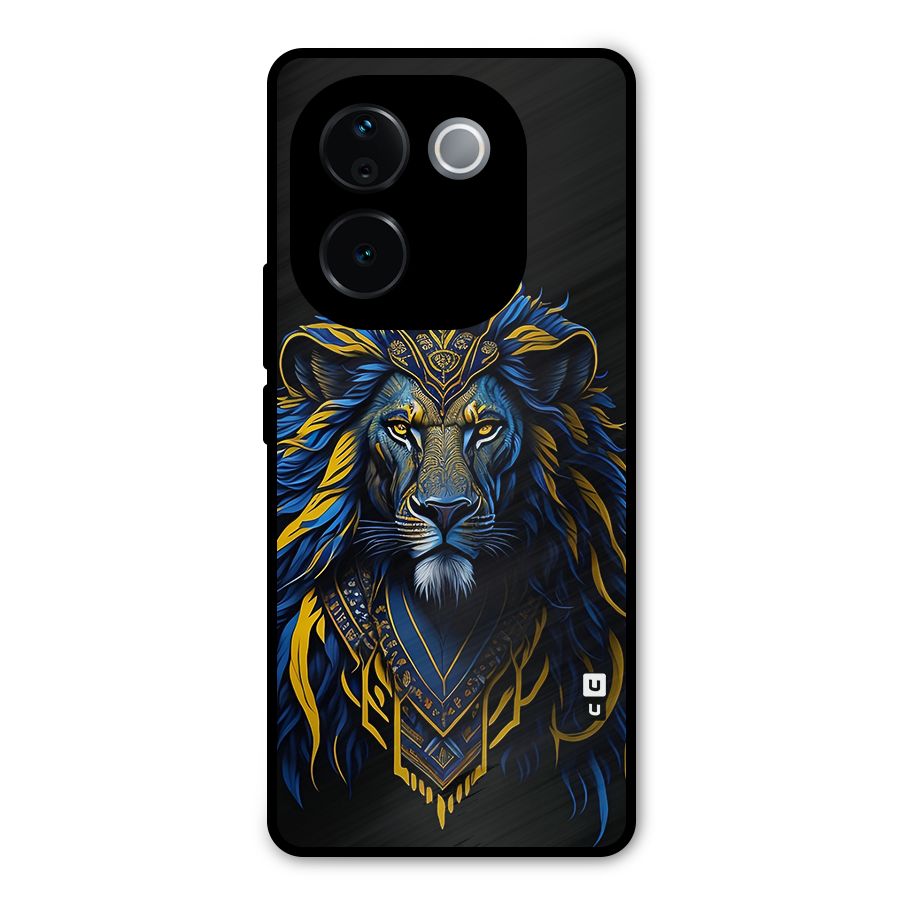 Premium Lion Abstract Portrait Art Metal Back Case for Vivo T3 Pro