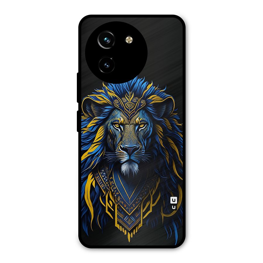Premium Lion Abstract Portrait Art Metal Back Case for Vivo T3x