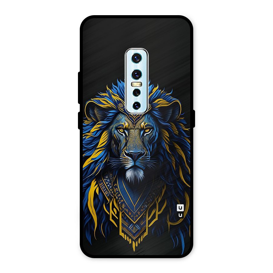 Premium Lion Abstract Portrait Art Metal Back Case for Vivo V17 Pro
