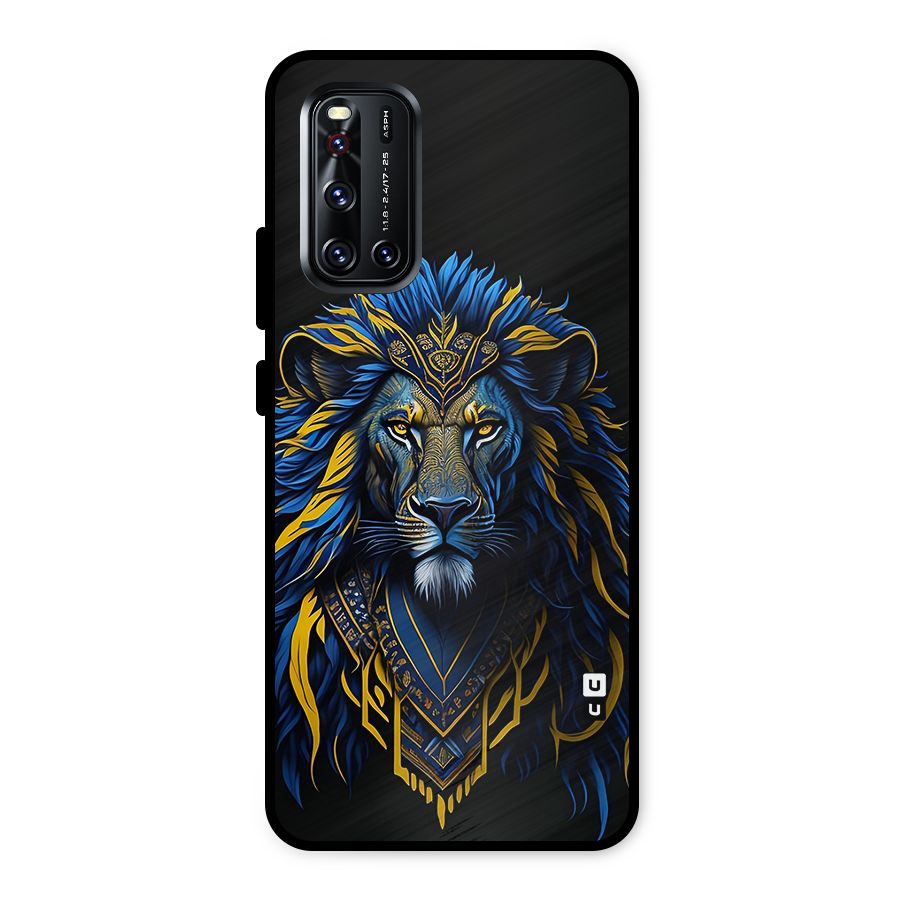 Premium Lion Abstract Portrait Art Metal Back Case for Vivo V19