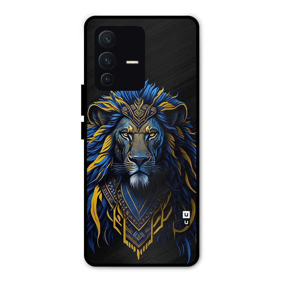 Premium Lion Abstract Portrait Art Metal Back Case for Vivo V23 Pro