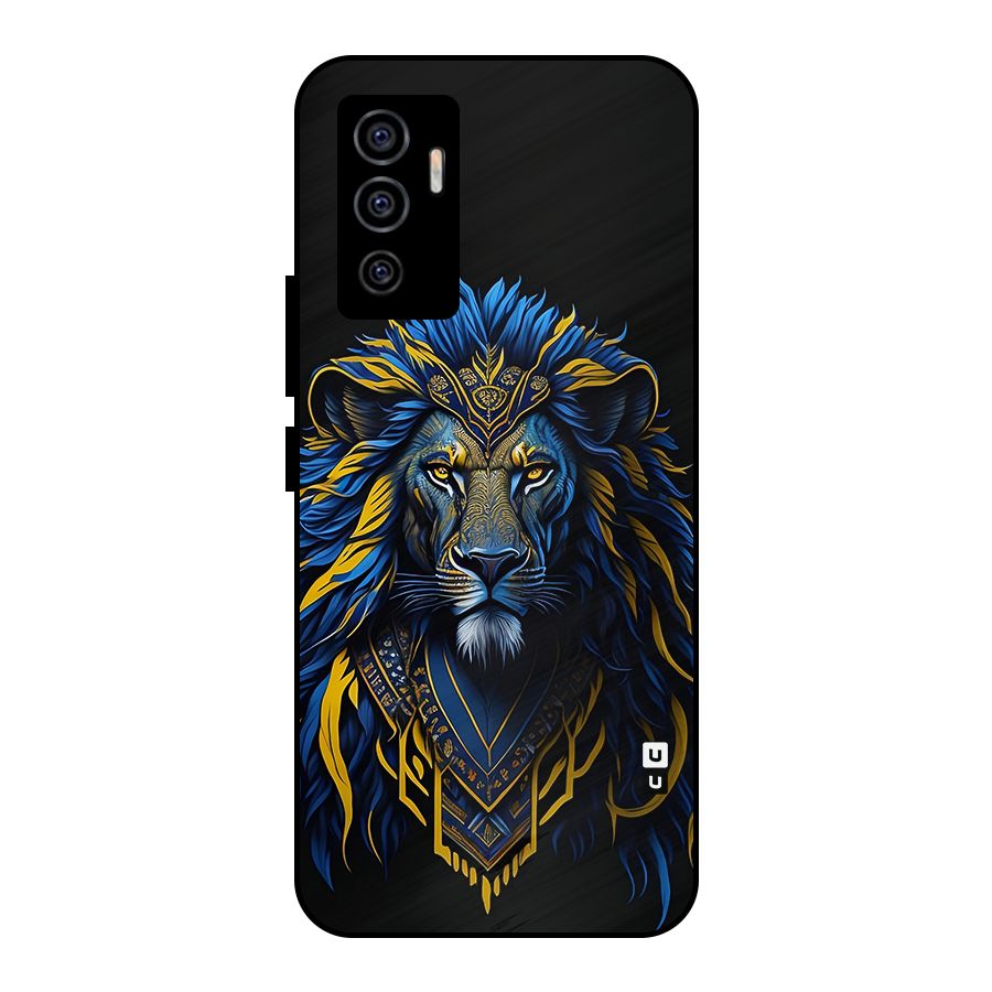 Premium Lion Abstract Portrait Art Metal Back Case for Vivo V23e