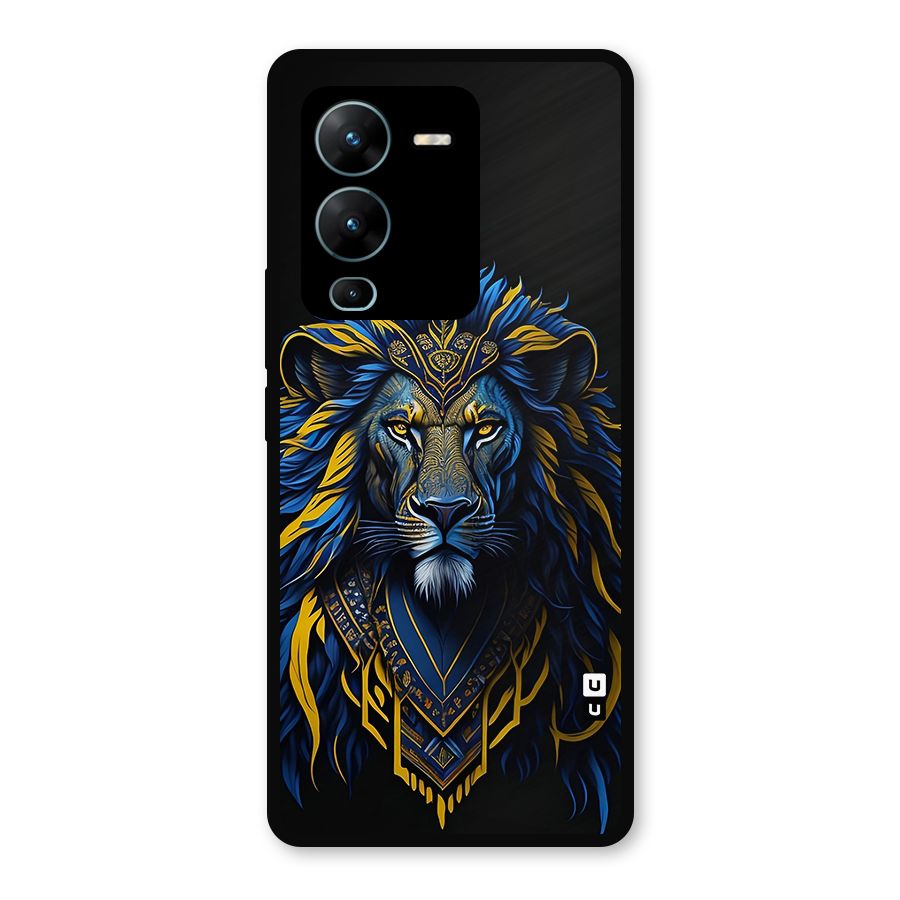 Premium Lion Abstract Portrait Art Metal Back Case for Vivo V25 Pro