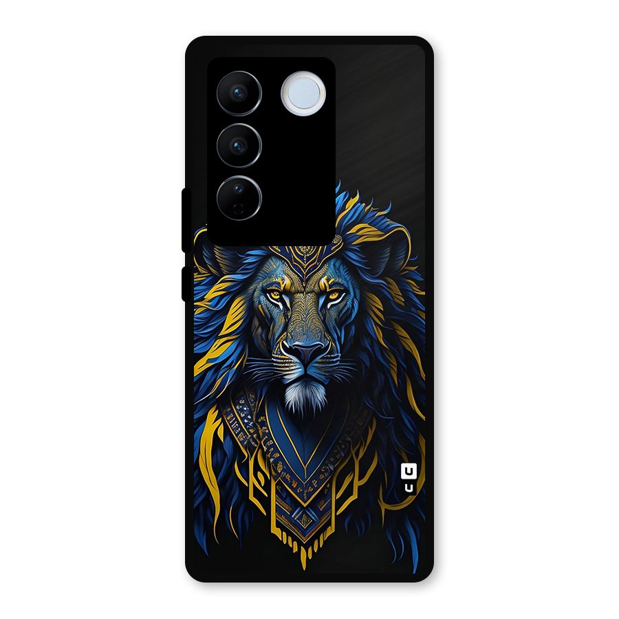 Premium Lion Abstract Portrait Art Metal Back Case for Vivo V27