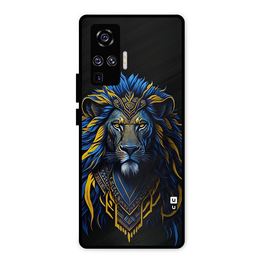 Premium Lion Abstract Portrait Art Metal Back Case for Vivo X50 Pro