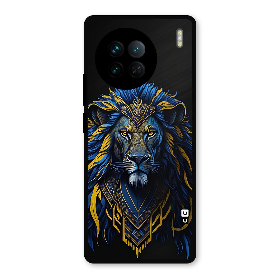 Premium Lion Abstract Portrait Art Metal Back Case for Vivo X90