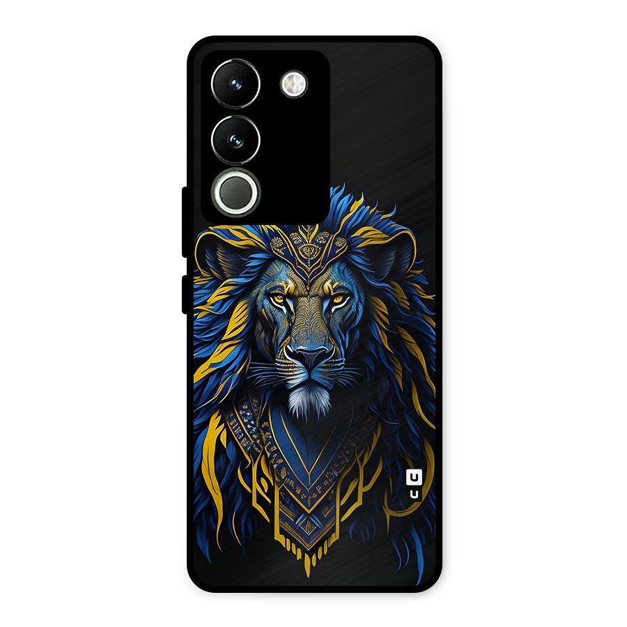Premium Lion Abstract Portrait Art Metal Back Case for Vivo Y200