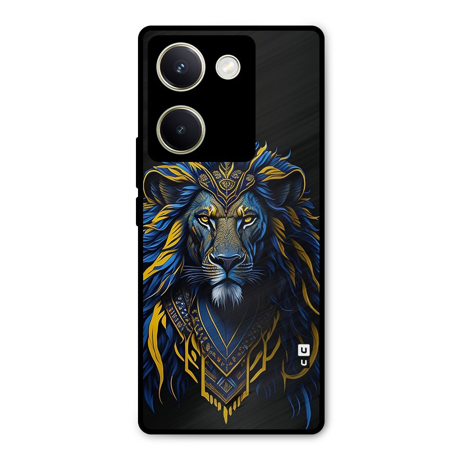 Premium Lion Abstract Portrait Art Metal Back Case for Vivo Y200 Pro