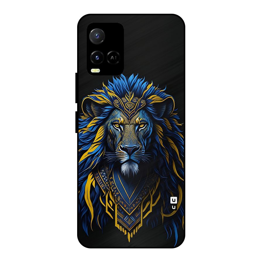 Premium Lion Abstract Portrait Art Metal Back Case for Vivo Y21