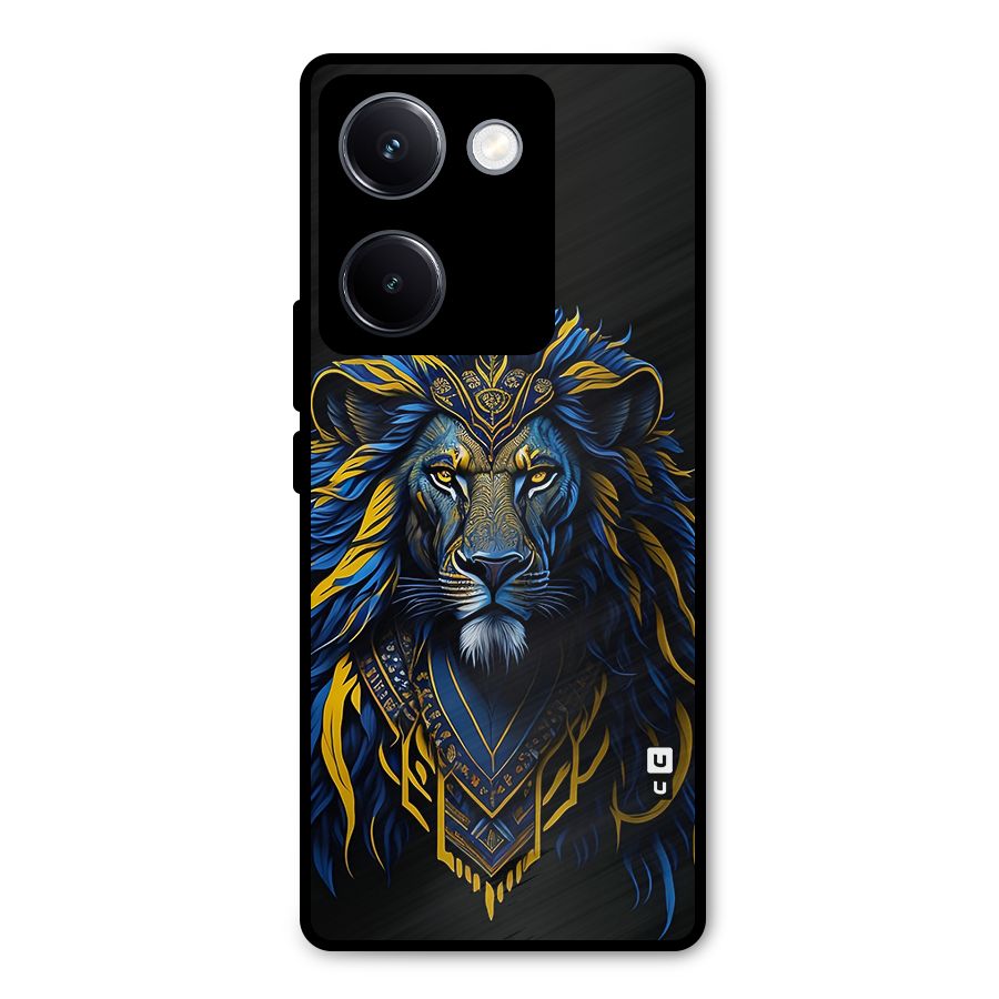 Premium Lion Abstract Portrait Art Metal Back Case for Vivo Y300 Plus