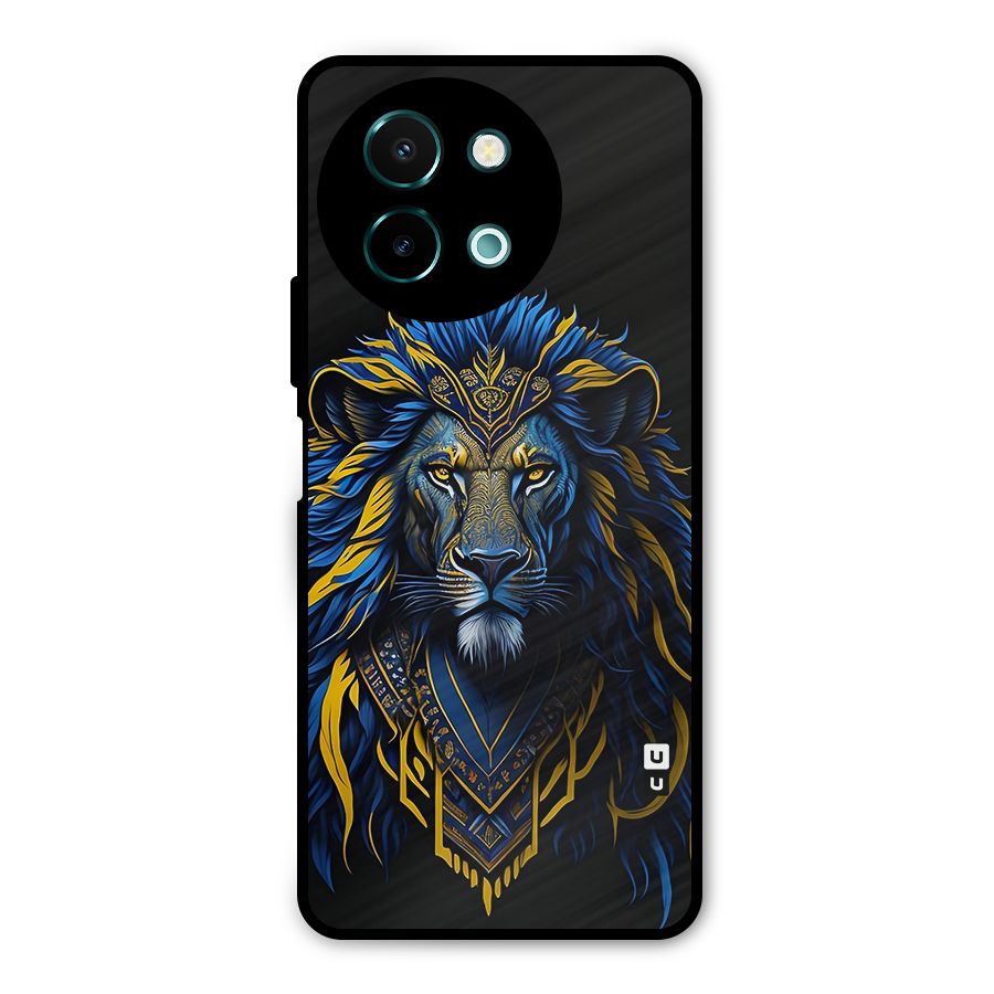 Premium Lion Abstract Portrait Art Metal Back Case for Vivo Y58