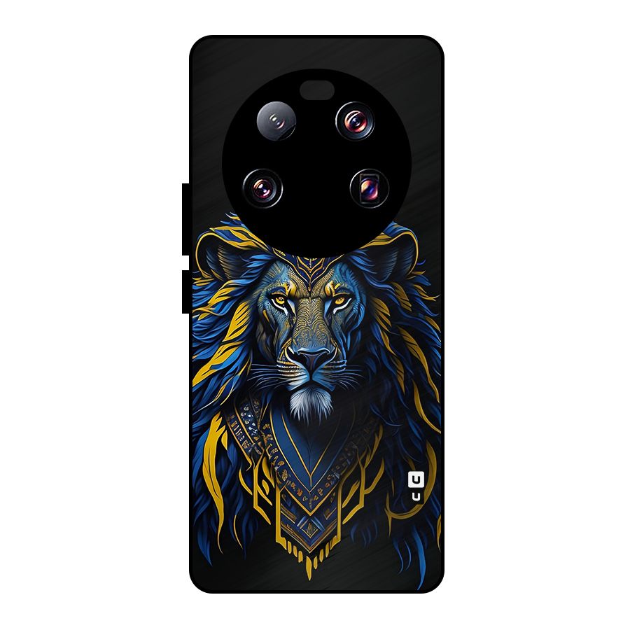 Premium Lion Abstract Portrait Art Metal Back Case for Xiaomi 13 Ultra