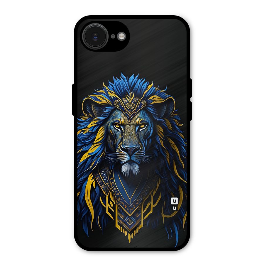 Premium Lion Abstract Portrait Art Metal Back Case for iPhone 16e