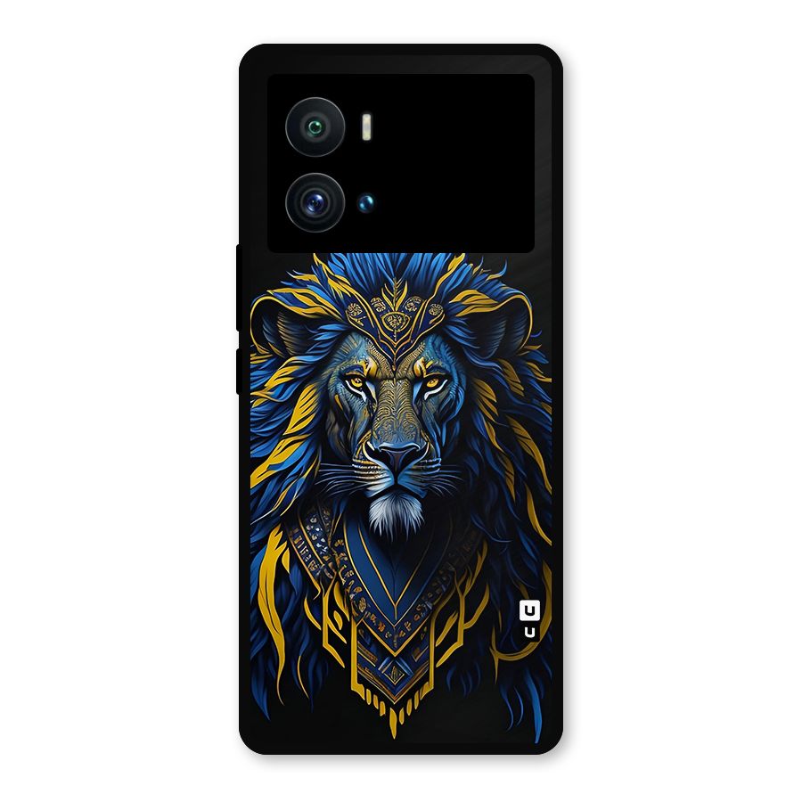 Premium Lion Abstract Portrait Art Metal Back Case for iQOO 9 Pro