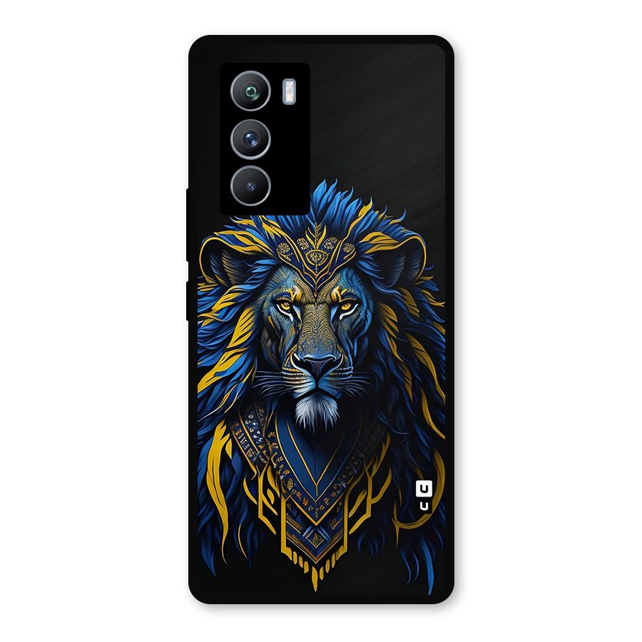 Premium Lion Abstract Portrait Art Metal Back Case for iQOO 9 SE
