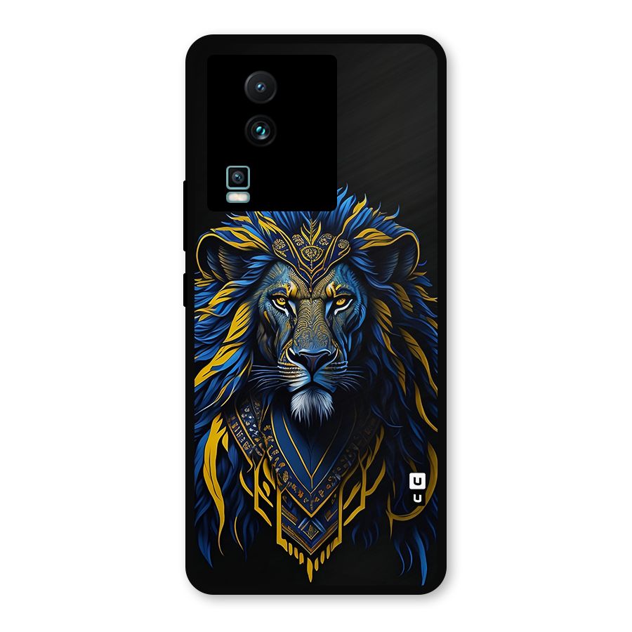 Premium Lion Abstract Portrait Art Metal Back Case for iQOO Neo 7