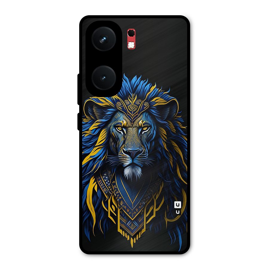 Premium Lion Abstract Portrait Art Metal Back Case for iQOO Neo 9 Pro