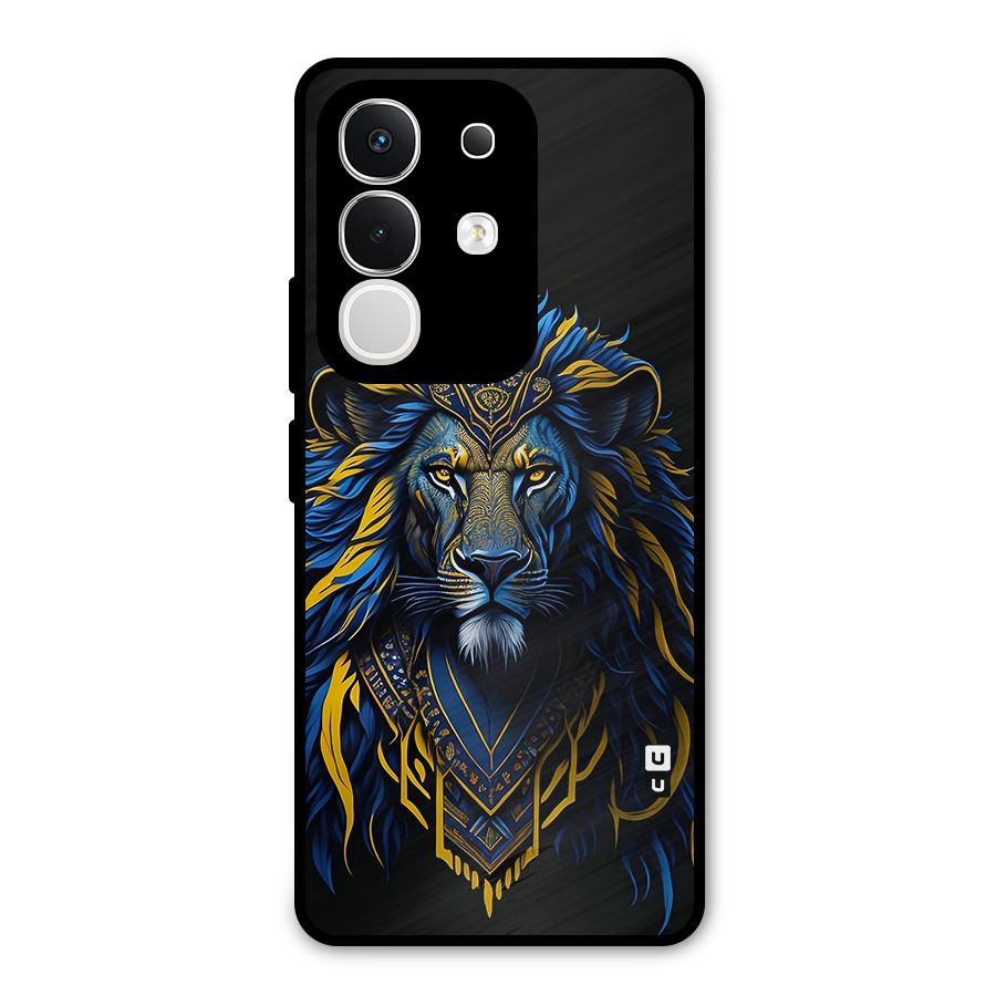 Premium Lion Abstract Portrait Art Metal Back Case for iQOO Z10x